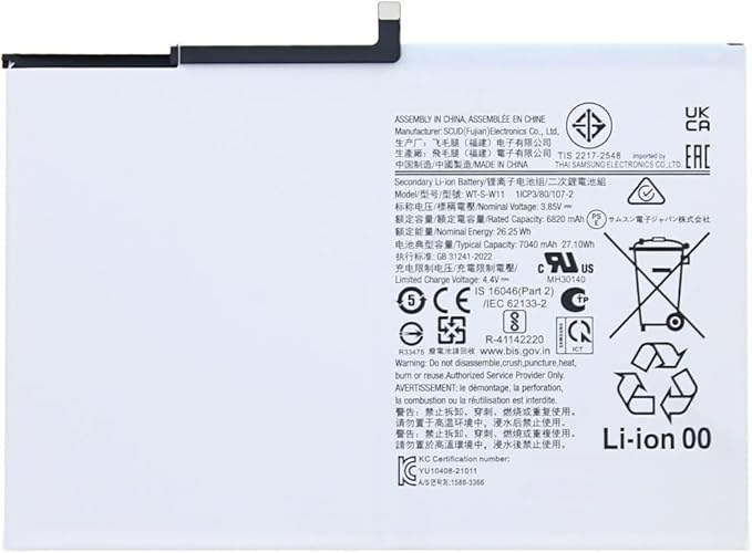Premium Replacement Battery for Samsung Galaxy Tab A9+ (X210 / X215 / X216) - 7040mAh - Same Quality with 10 Tools Repair Kit