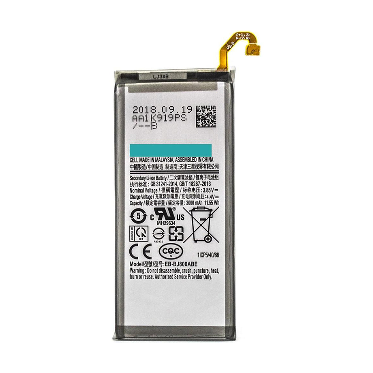 For Samsung Galaxy A6 A600 2018 / J6 J600 2018 Replacement Battery 3000mAh