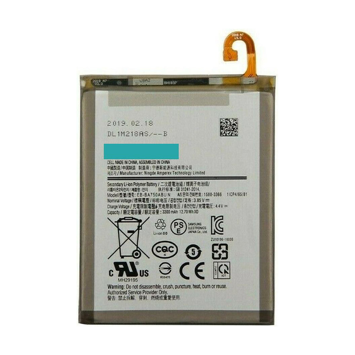 For Samsung Galaxy A10 A105 Replacement Battery 3300mAH