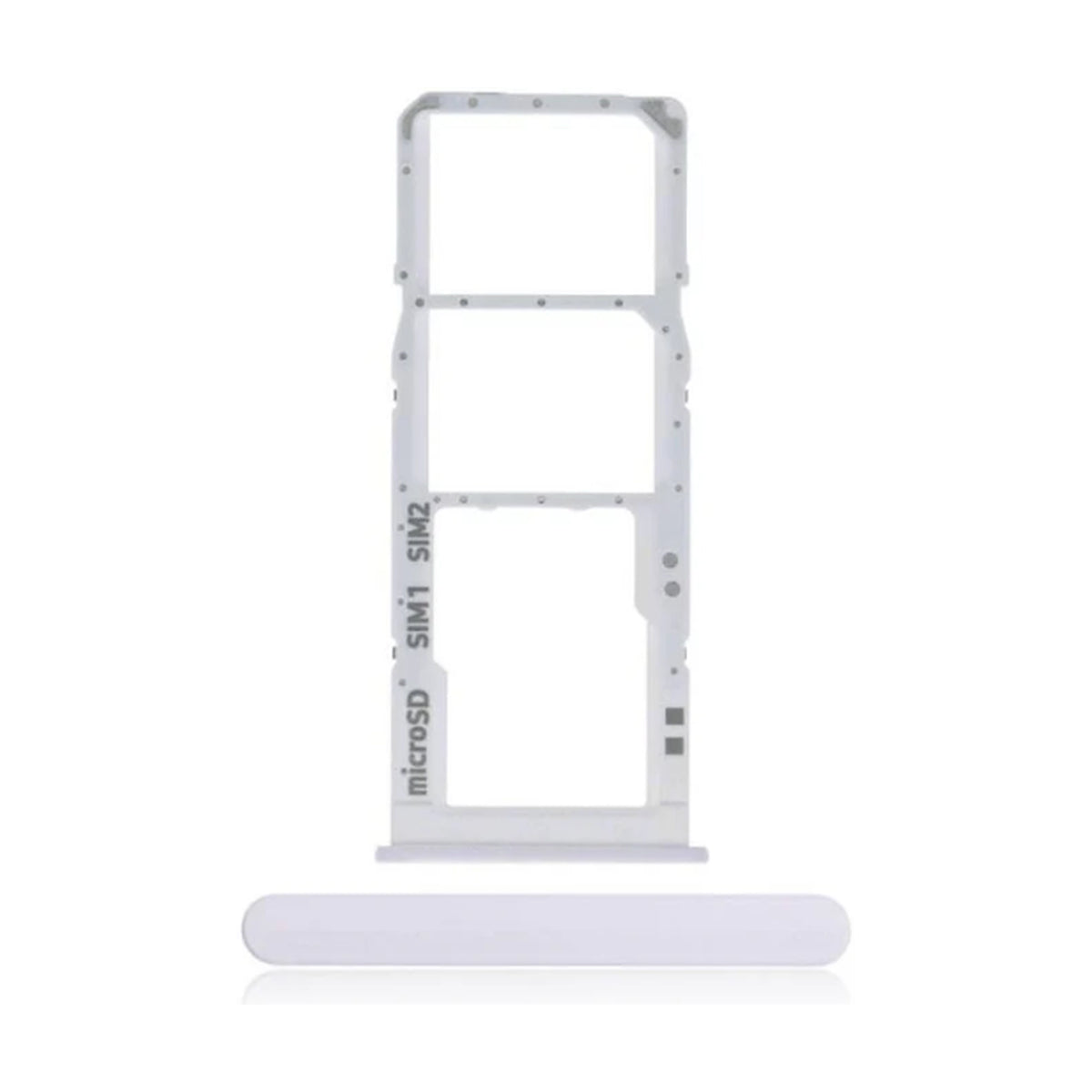 For Samsung Galaxy A30s A307 Replacement Dual Sim Card Tray (White)