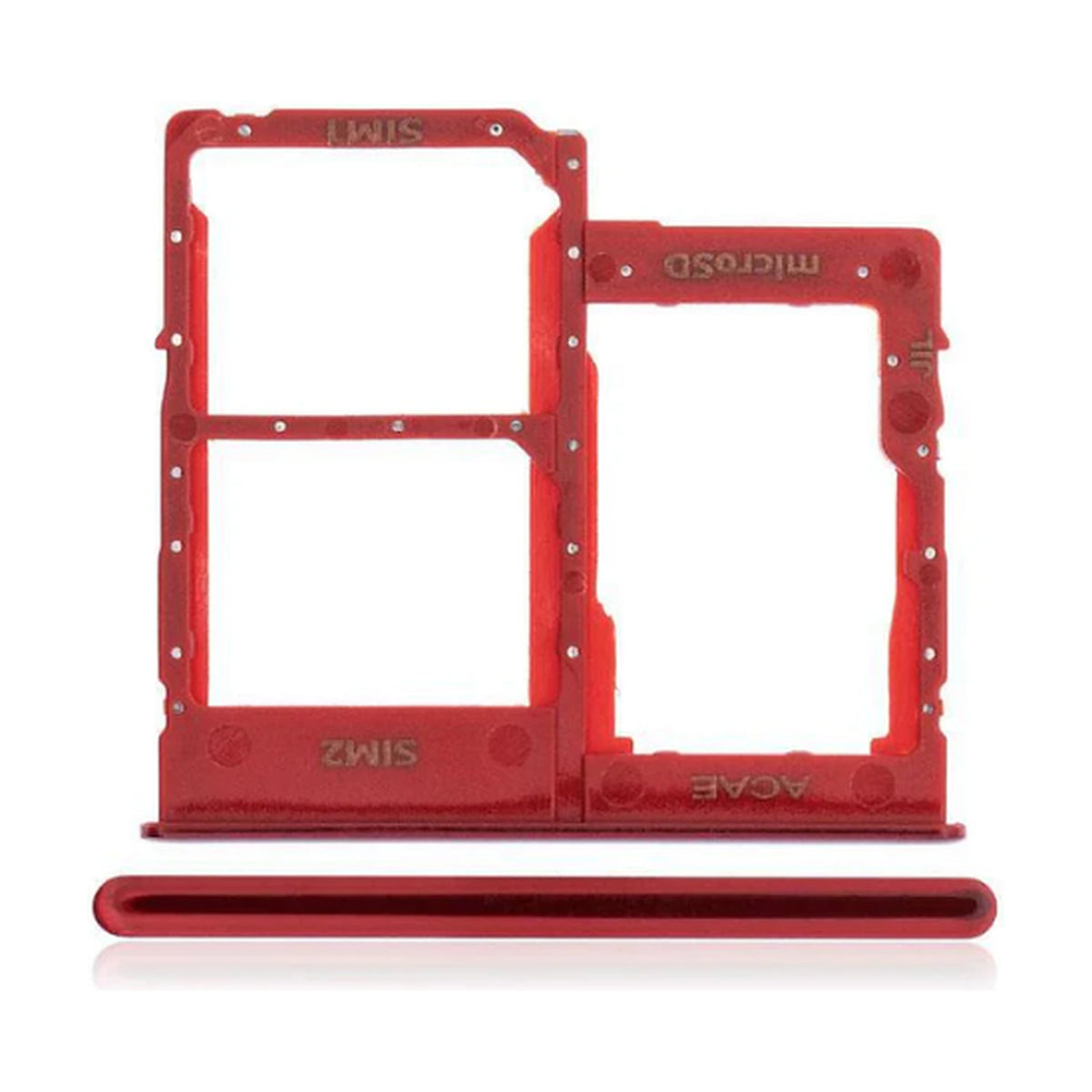 For Samsung Galaxy A40 A405 Replacement Dual Sim Card Tray (Red)