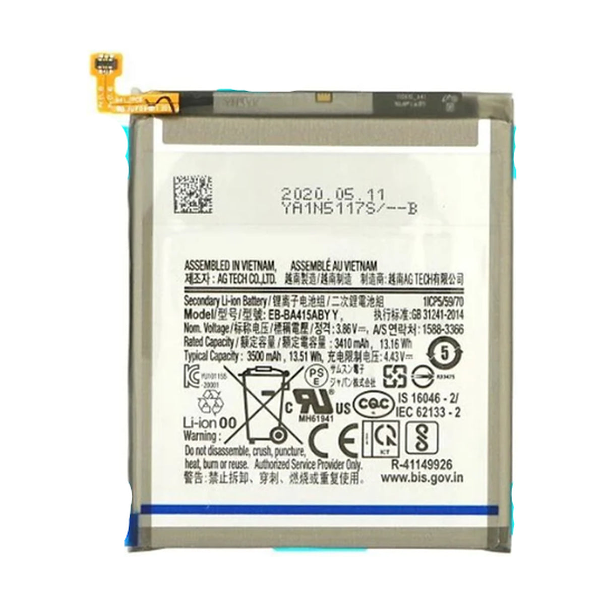 For Samsung Galaxy A41 A415 Replacement Battery 3410mAh