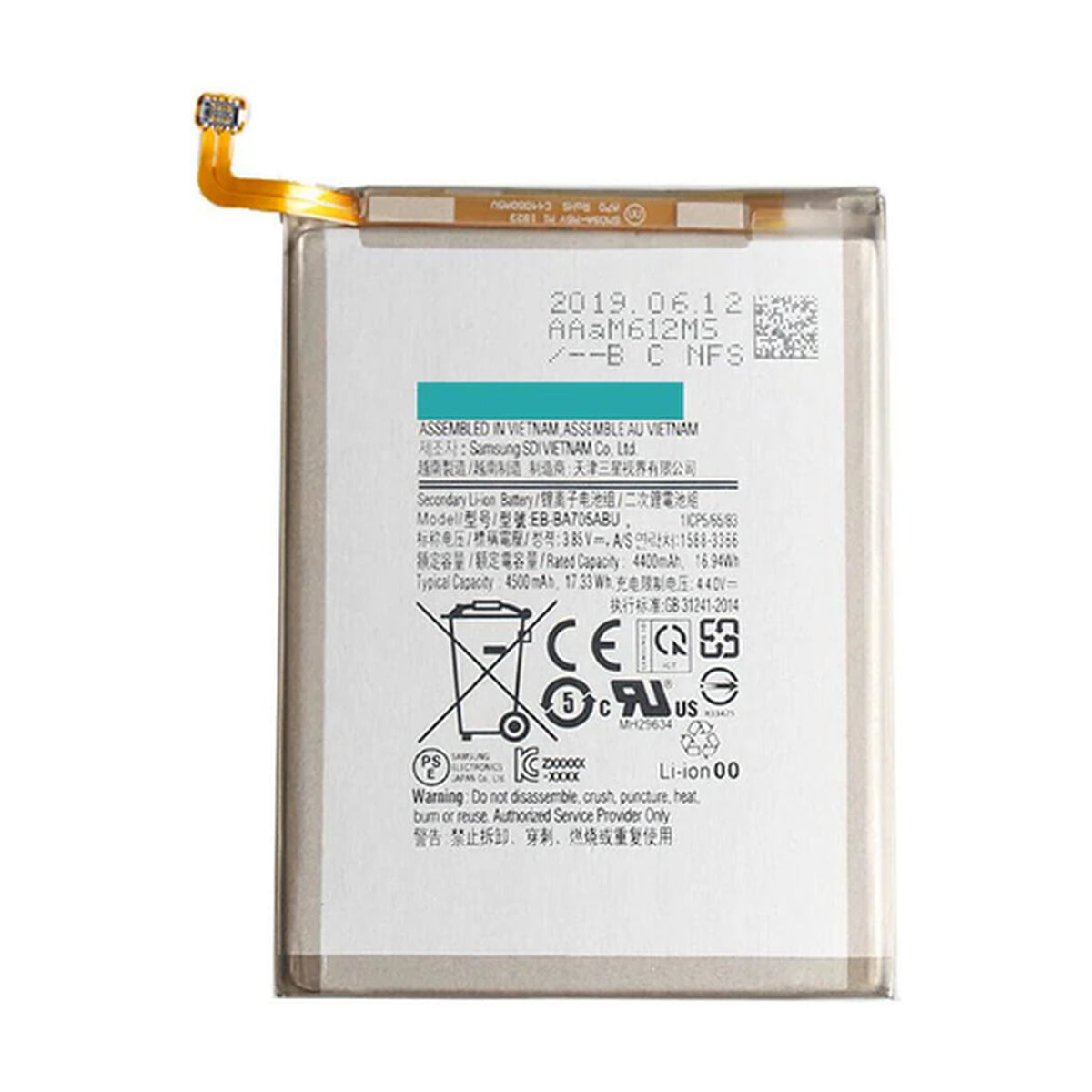 For Samsung Galaxy A70 A705 2019 / A70s A707 Replacement Battery 4500mAh