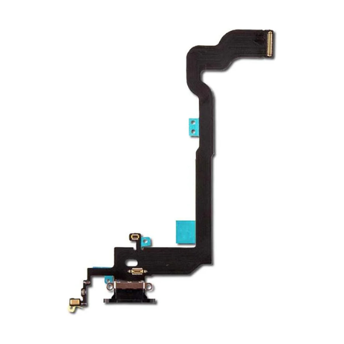 For Apple iPhone X Replacement Charging Port & Microphone Flex - Black (AM)