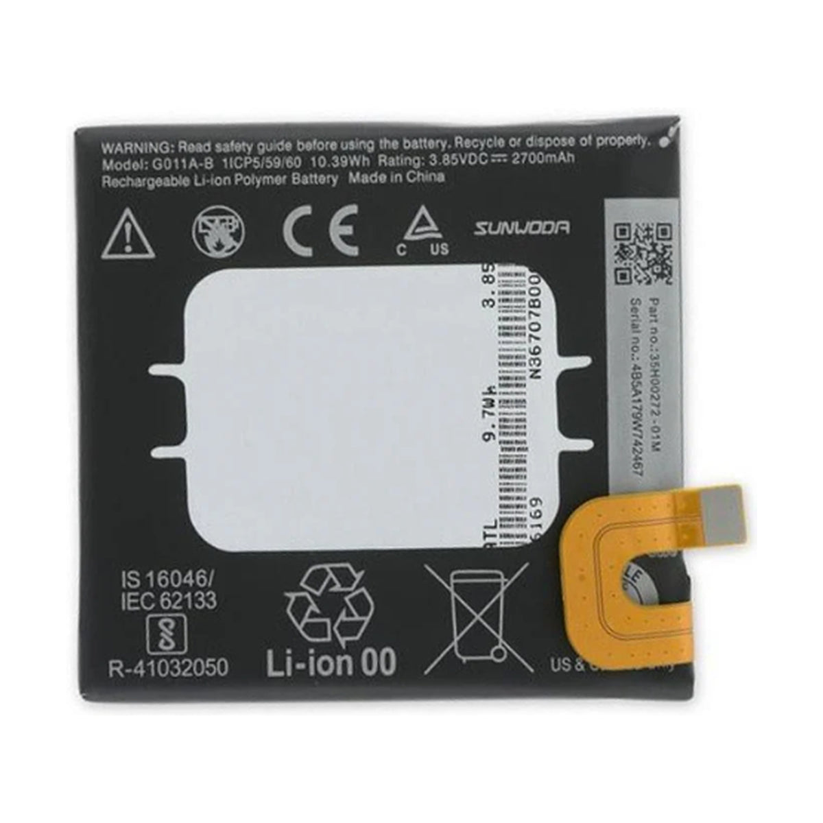 For Google Pixel 2 Replacement Battery 2700mAh