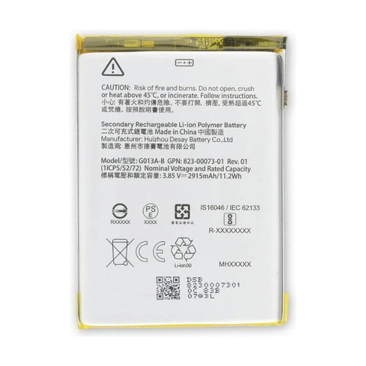 For Google Pixel 3 Replacement Battery 2915mAh