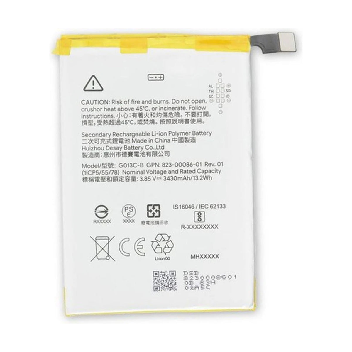 For Google Pixel 3 XL Replacement Battery 3430mAh