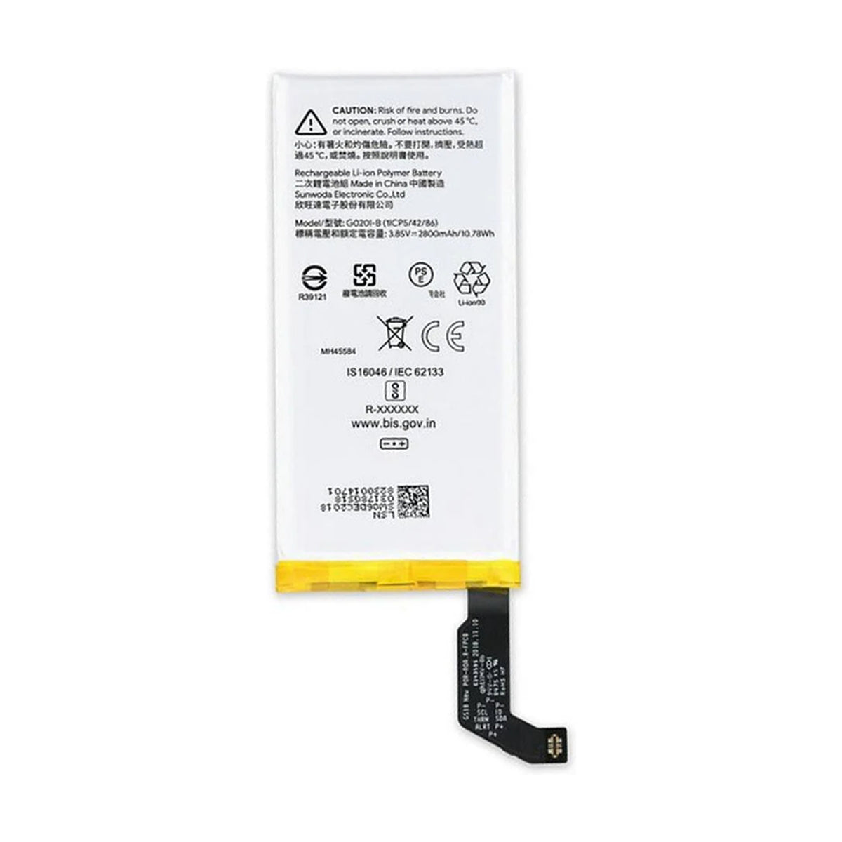 For Google Pixel 4 Replacement Battery 2800mAh