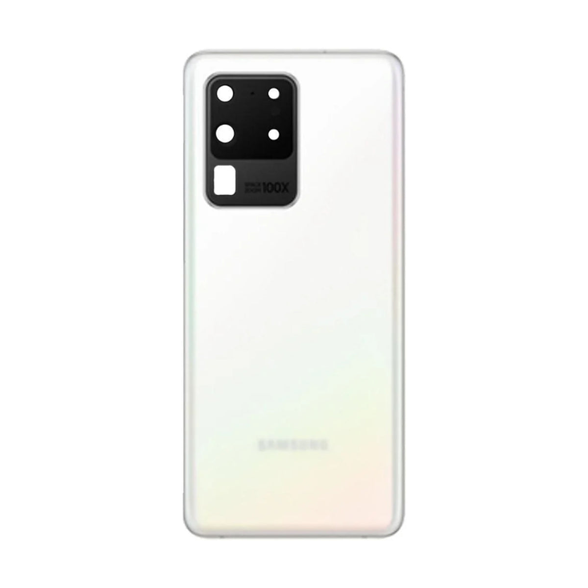 For Samsung Galaxy S20 Ultra Replacement Rear Battery Cover Inc Camera Lens Frame with Adhesive (Cloud White)