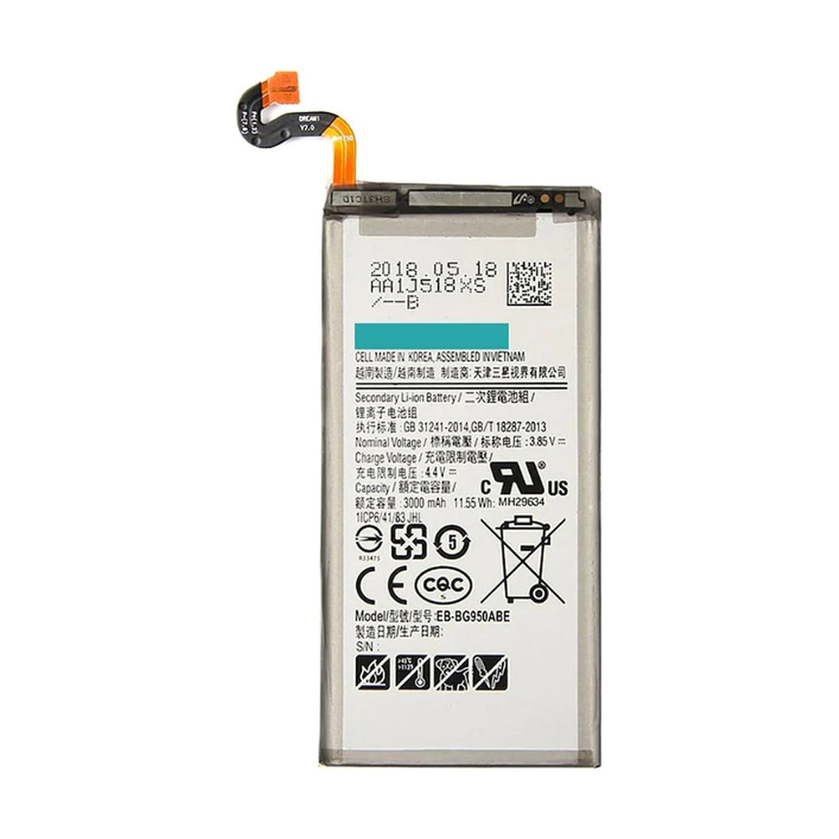 For Samsung Galaxy S8 G950F Replacement Battery 3000mAh