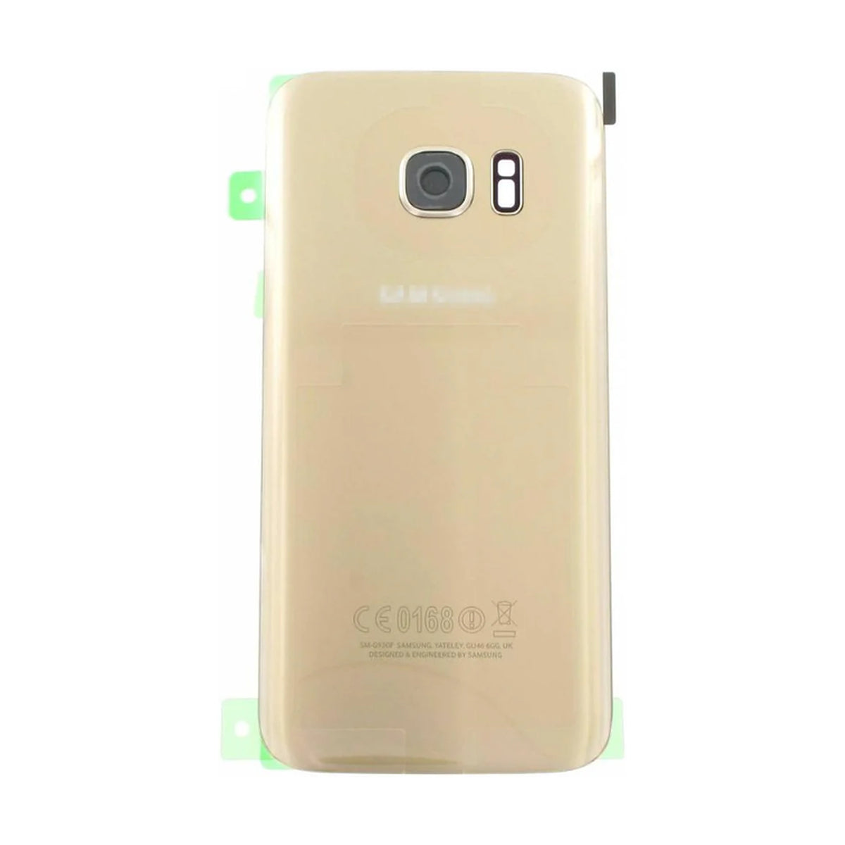 For Samsung Galaxy S7 Replacement Rear Battery Cover inc Camera Lens with Adhesive (Gold)
