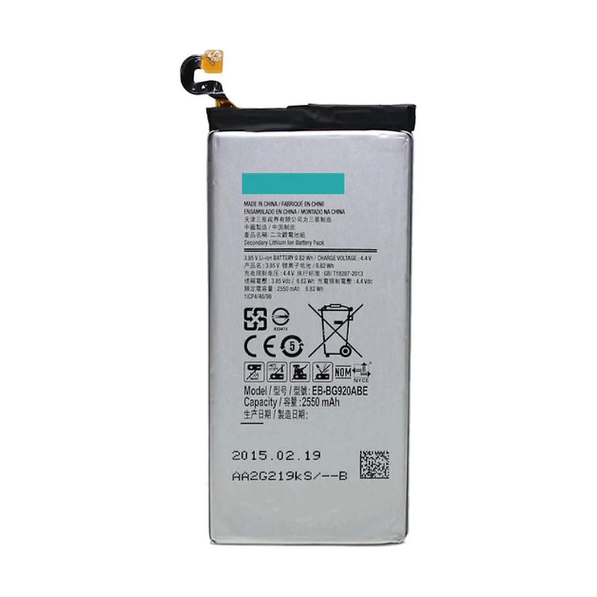 For Samsung Galaxy S6 G920F Replacement Battery 2550mAh
