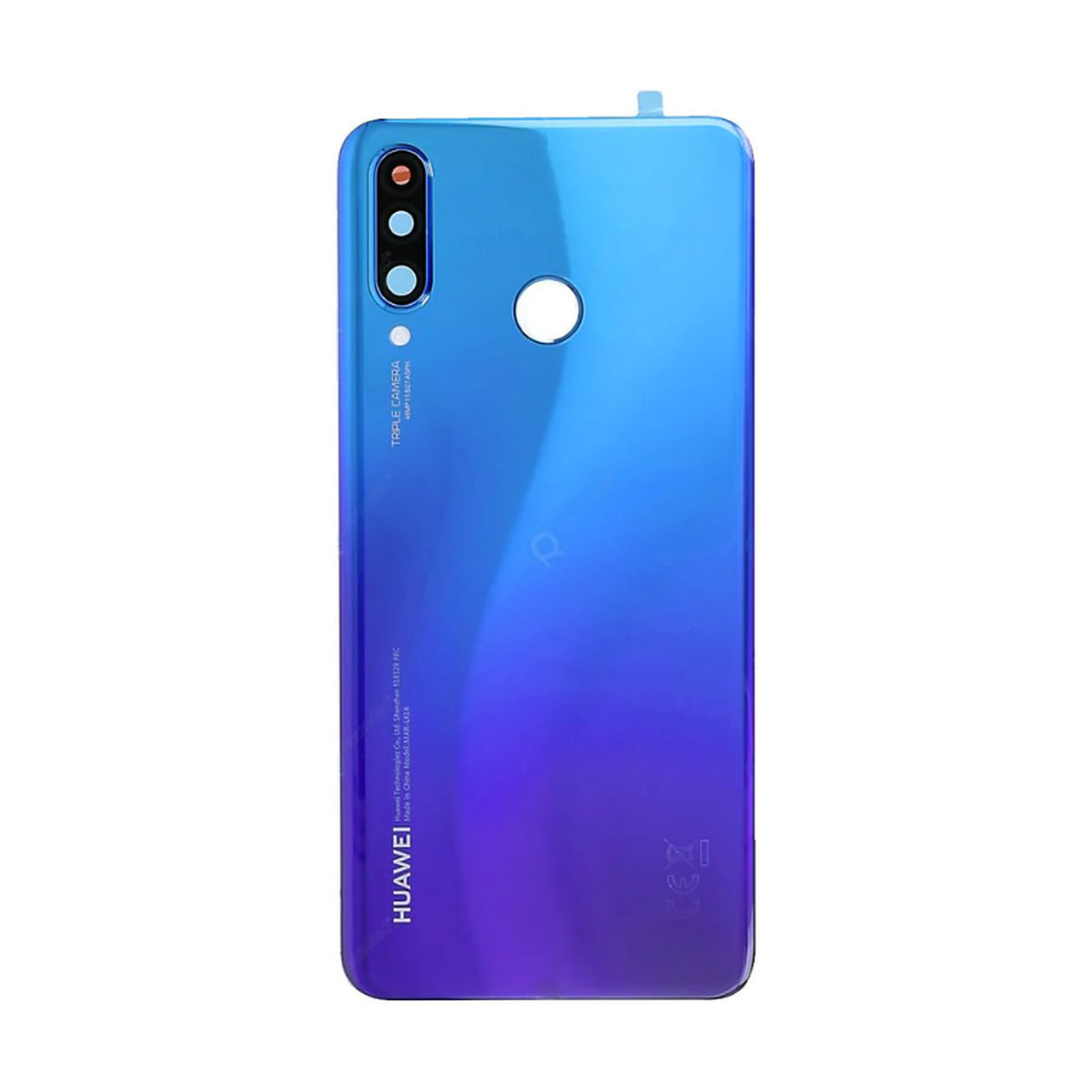 For Huawei P30 Lite New Edition Replacement Rear Battery Cover Inc Lens with Adhesive 48MP (Peacock Blue)