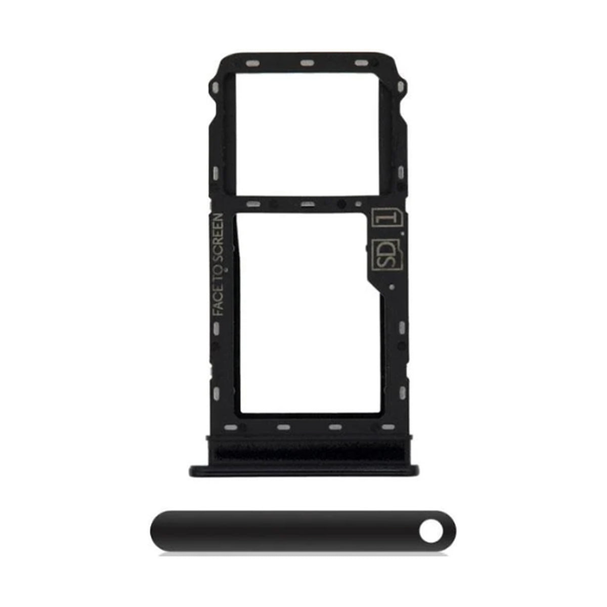 For Motorola Moto G8 Plus Replacement Sim Card Tray (Black)