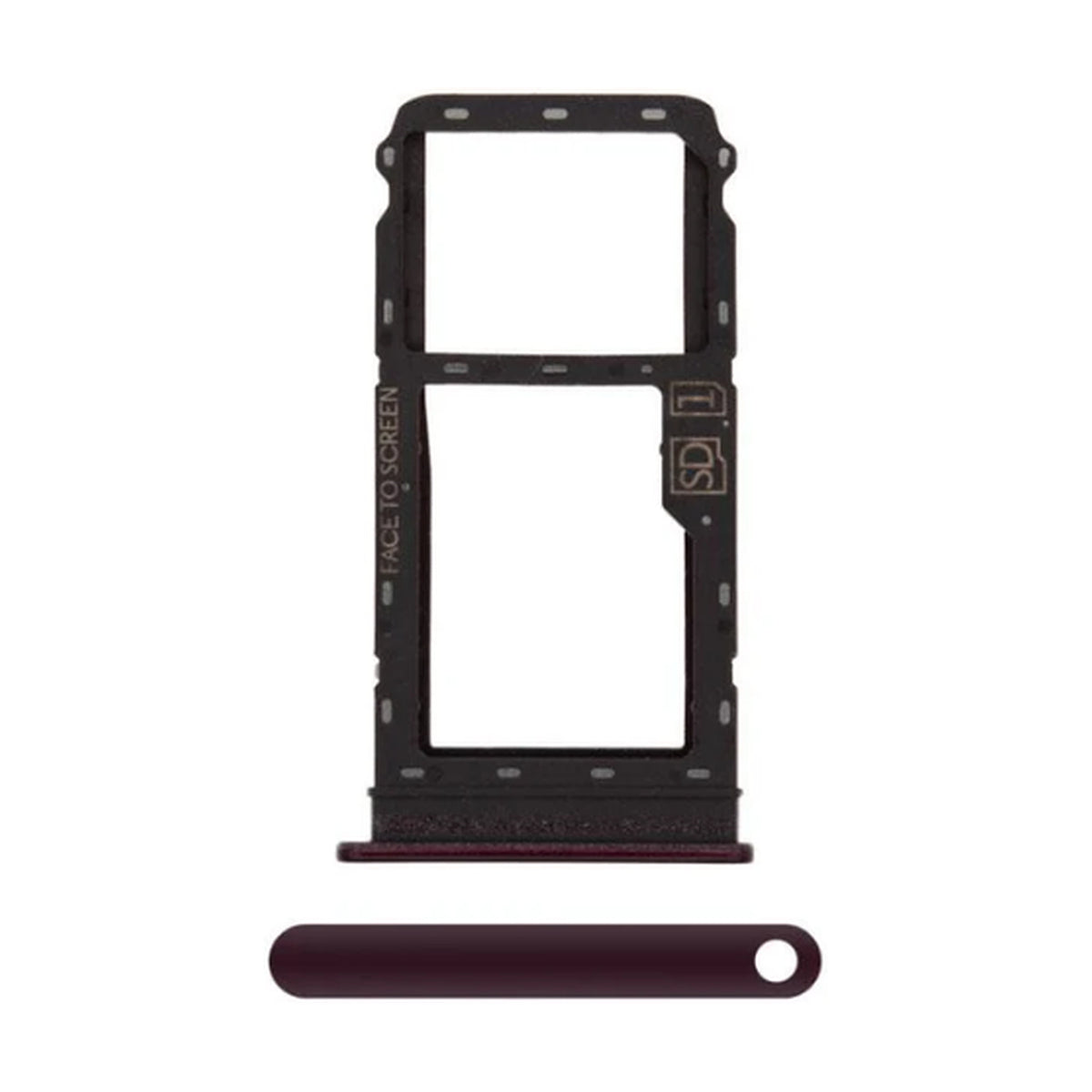 For Motorola Moto G8 Plus Replacement Sim Card Tray (Red)