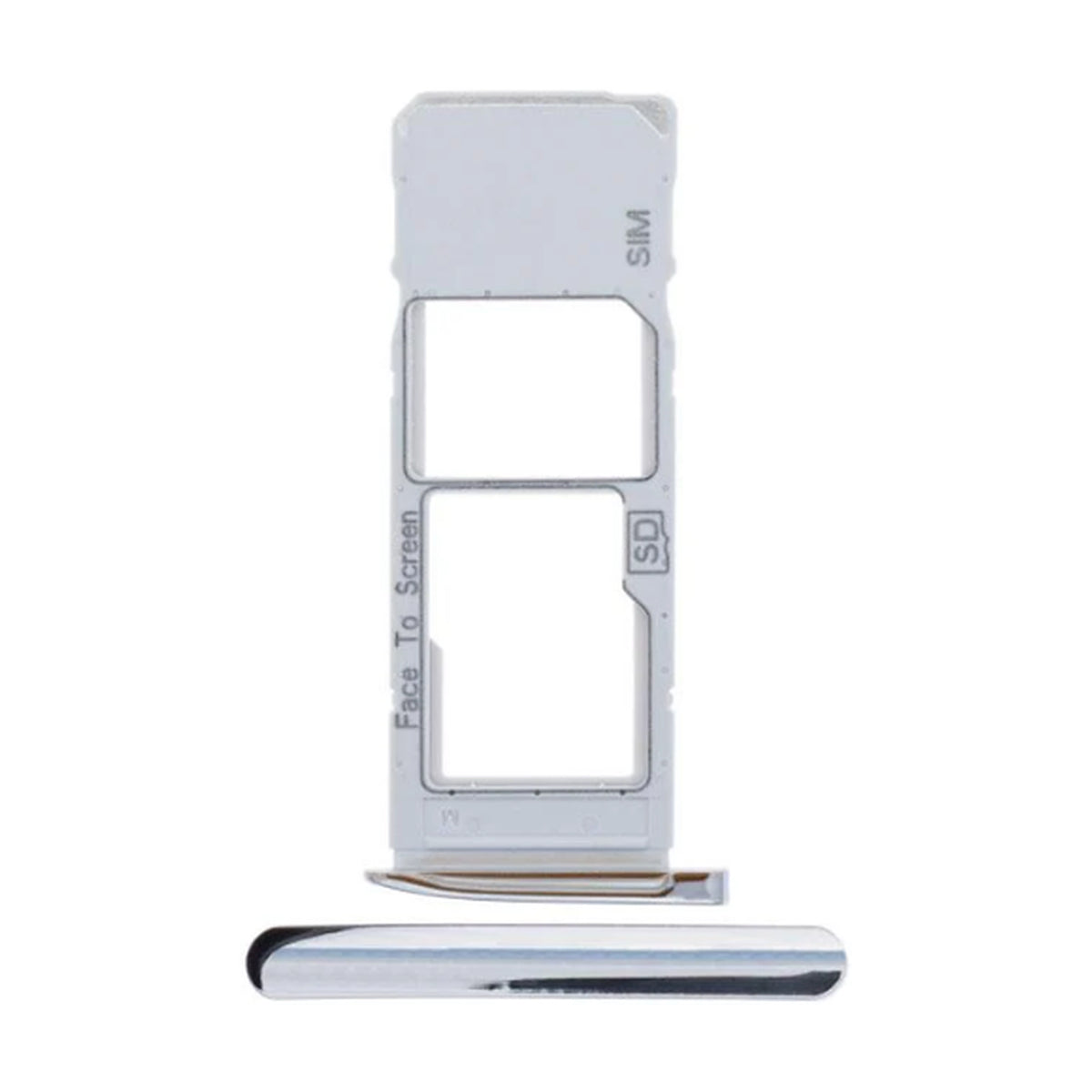 For Motorola Moto G7 Plus Replacement Sim Card Tray (Silver)
