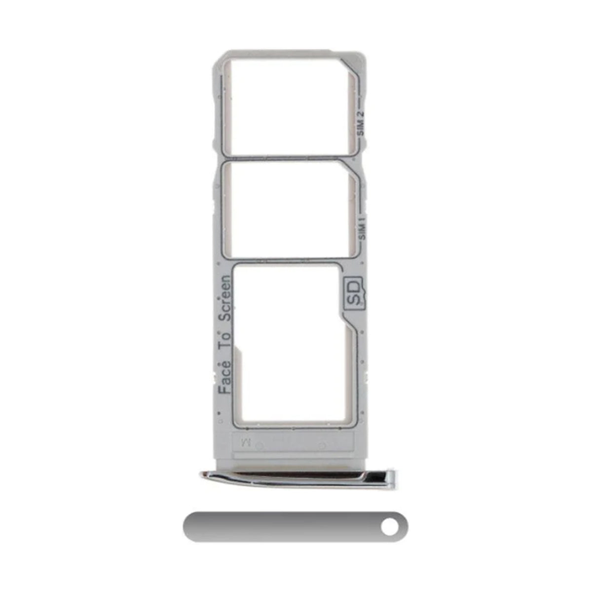 For Motorola Moto G7 Replacement Dual Sim Card Tray (Silver)