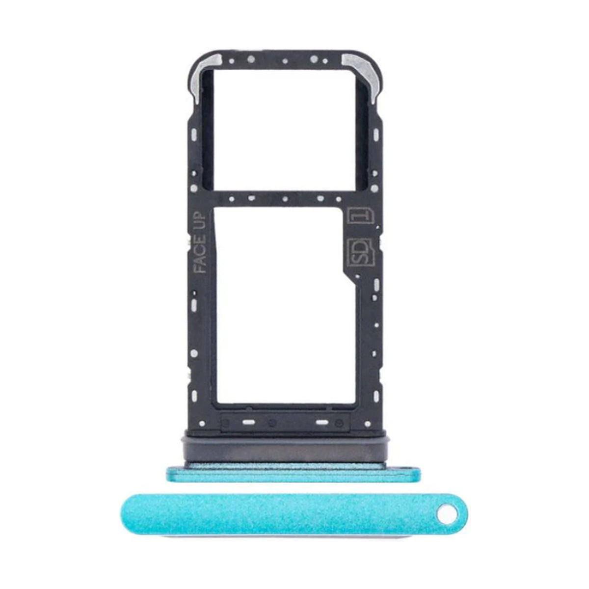 For Motorola Moto E7 Replacement Sim Card Tray (Aqua Blue)