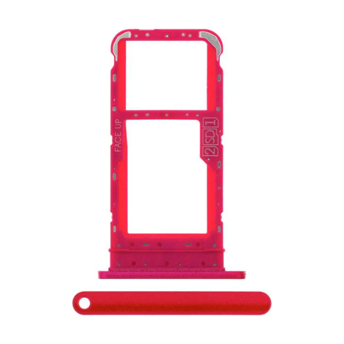 For Motorola Moto E7 Replacement Sim Card Tray (Red)