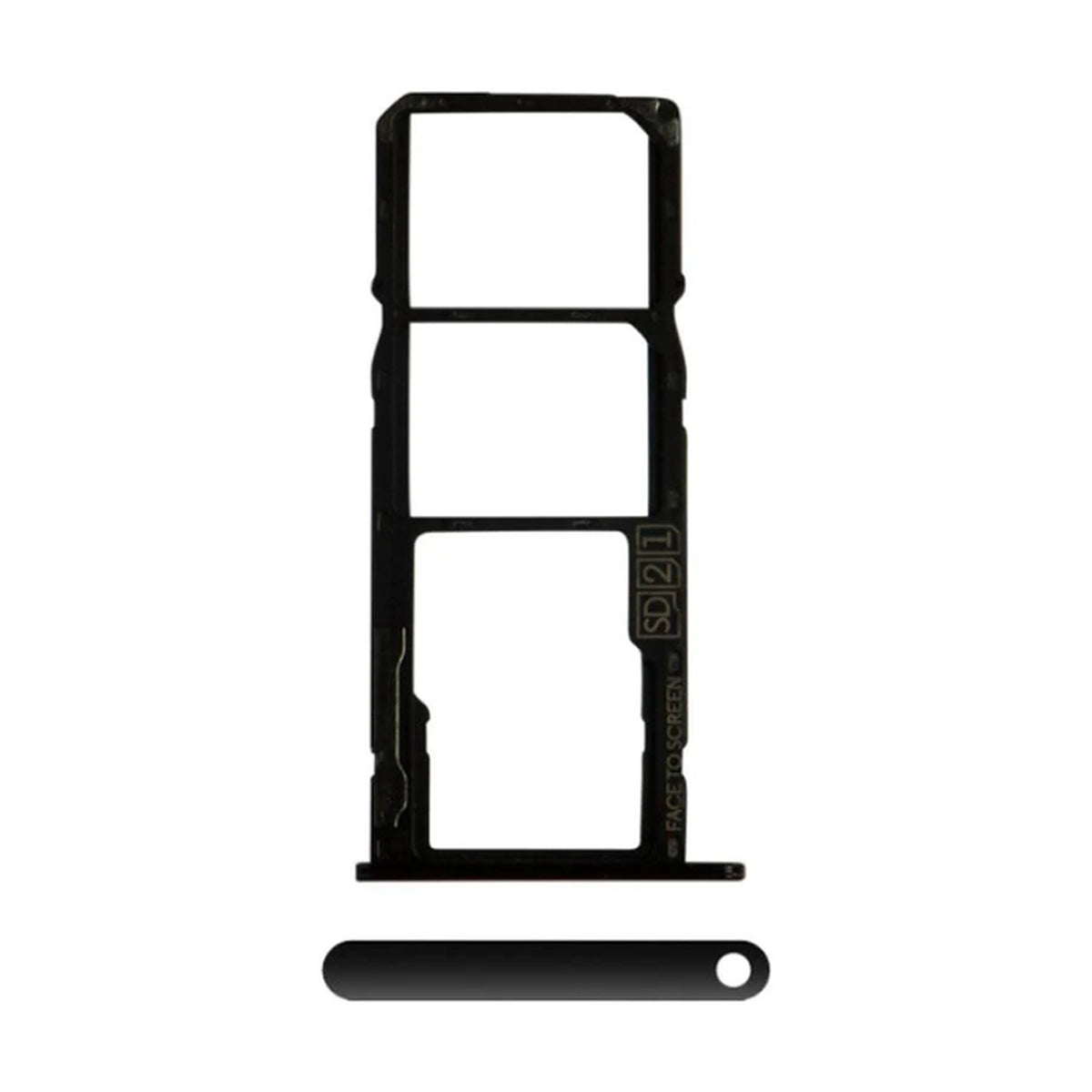 For Motorola Moto G7 Power Replacement Sim Card Tray (Ceramic Black)