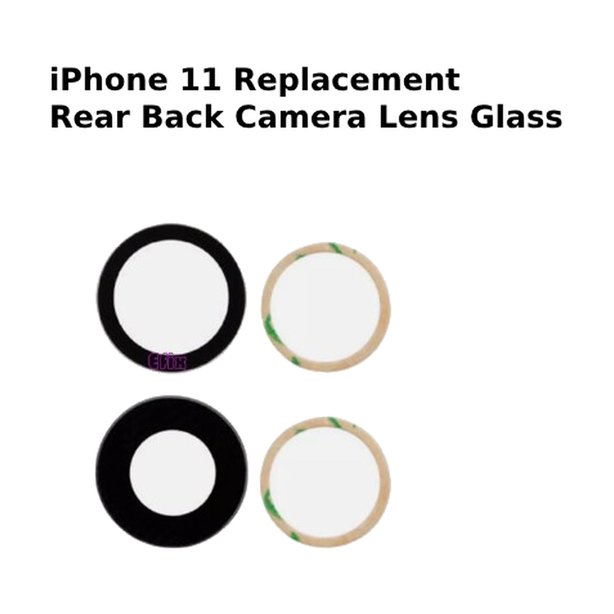 For iPhone 11 Replacement Rear Back Camera Lens Glass + Adhesive sticker new