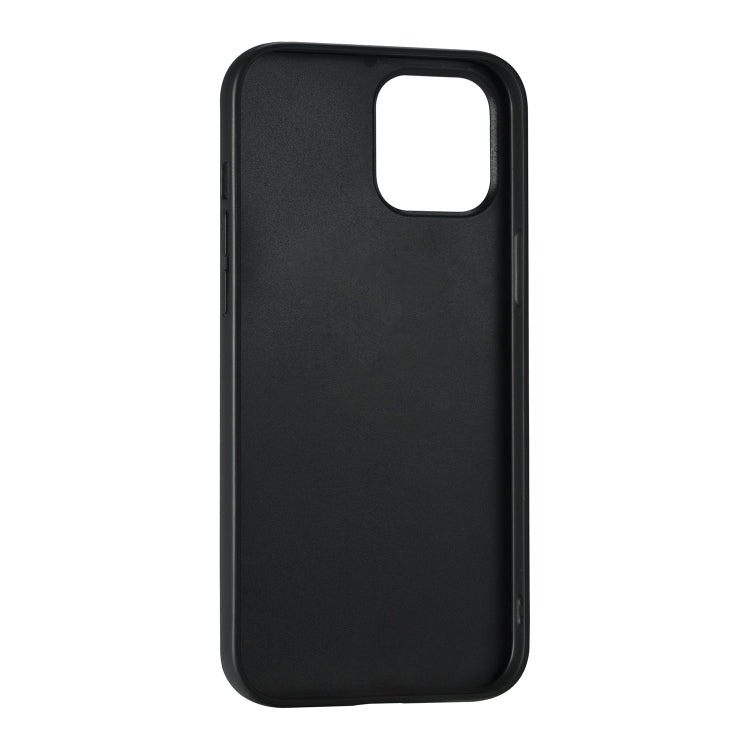 For iPhone 12 / 12 Pro Denior DV Elastic Card PU Back Cover Phone Case(Blue)