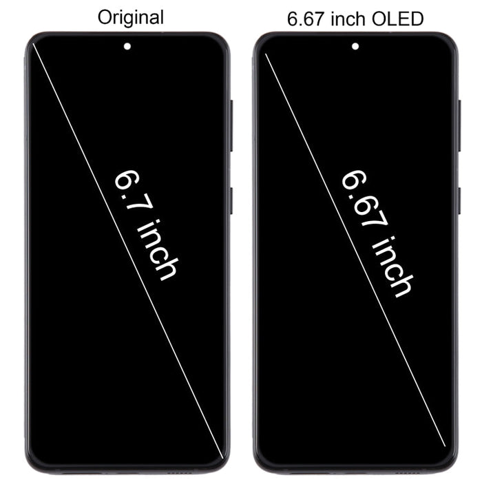For Samsung Galaxy S21+ 5G SM-G996B 6.67 inch 6.67 inch OLED LCD Screen Digitizer Full Assembly with Frame(Silver)