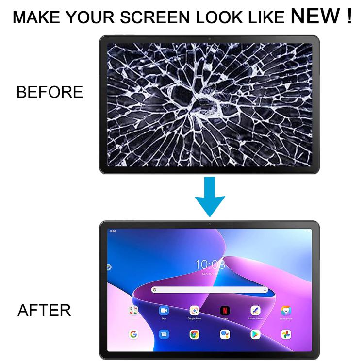 For Lenovo Tab M10 Plus 3rd Gen TB125FU LCD Screen Digitizer Full Assembly with Frame
