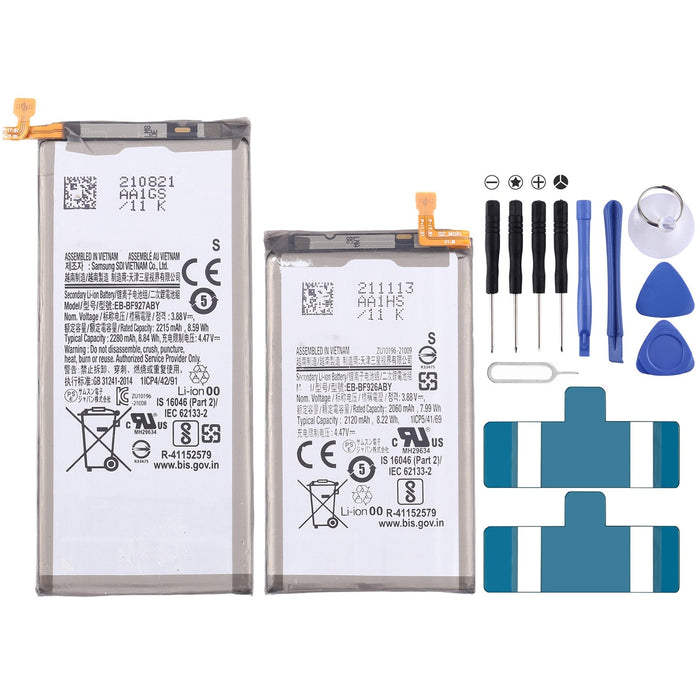 For Samsung Galaxy Z Fold3 5G SM-F926 2pcs Battery Replacement EB-BF926ABY 2120mAh/EB-BF927ABY 2280mAh
