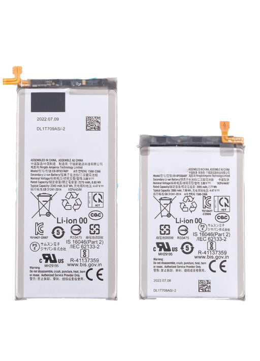 For Samsung Galaxy Z Fold4 2pcs Battery Replacement EB-BF936ABY 2005mAh/EB-BF937ABY 2270mAh