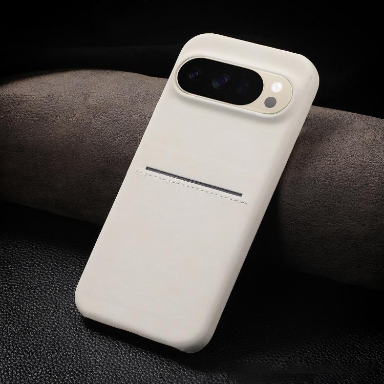 For Google Pixel 10 Pro XL Skin Feel Sheepskin Card Slot Phone Case(White)