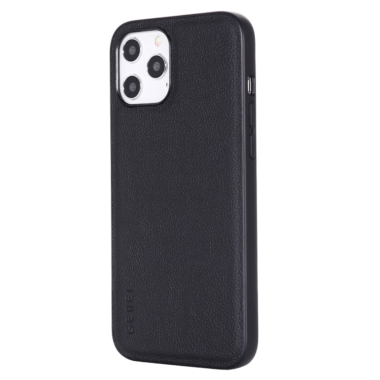 For iPhone 12 / 12 Pro GEBEI Full-coverage Shockproof Leather Protective Case(Blue)