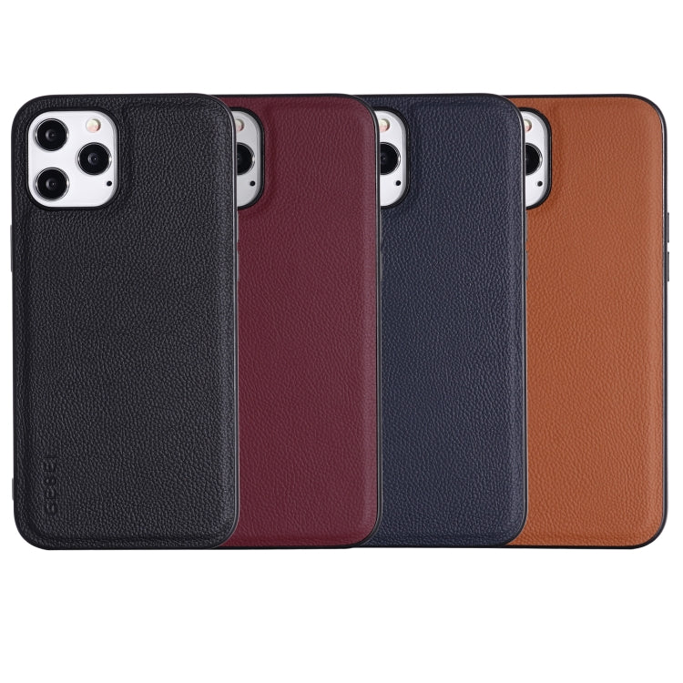 For iPhone 12 / 12 Pro GEBEI Full-coverage Shockproof Leather Protective Case(Black)