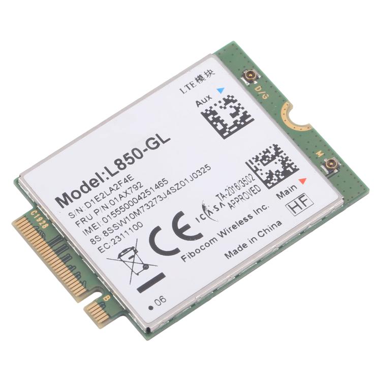 L850-GL 4G Wireless Module For Lenovo Thinkpad X380 X390 L480 T480 T580 T14 X1C 01AX792
