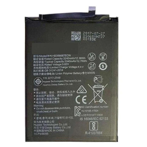 For Huawei P30 Lite / Honor 7X / Mate 10 Lite / P Smart Plus / Nova 2 Plus Replacement Battery 3240mAh - HB356687ECW