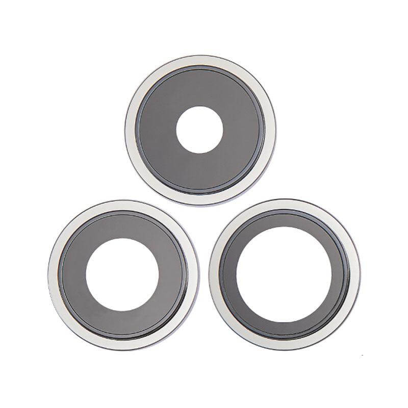 For Apple iPhone 14 Pro / 14 Pro Max Replacement Rear Camera Lens With Cover Bezel Ring (Silver)