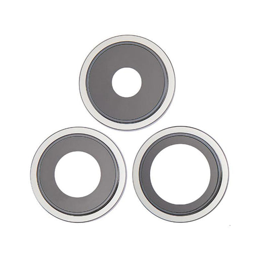 For Apple iPhone 14 Pro / 14 Pro Max Replacement Rear Camera Lens With Cover Bezel Ring (Silver)