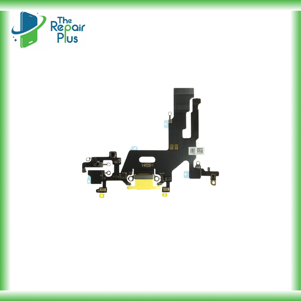 For Apple iPhone 11 Replacement Charging Port Flex With Main Microphone (Yellow) The Repair Plus