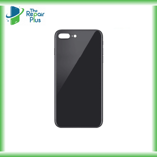 For Apple iPhone 8 Plus Replacement Back Glass (Black) (Big Hole) Without Lens The Repair Plus