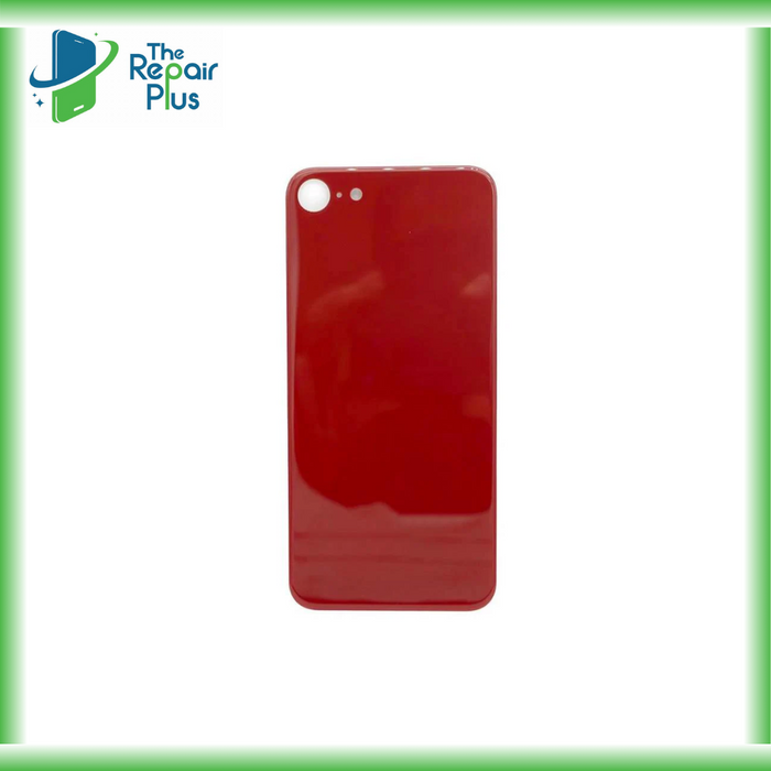 For Apple iPhone 8 Replacement Back Glass (Red) Without Lens - Big Hole The Repair Plus