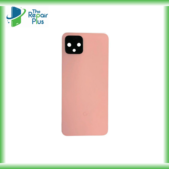 For Google Pixel 4 Replacement Battery Cover / Rear Panel With Camera Lens & Adhesive (Pink) The Repair Plus