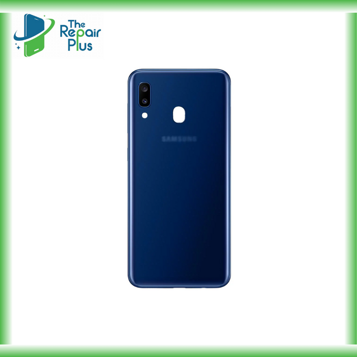 For Samsung Galaxy A20 A205 Replacement Rear Battery Cover with Adhesive (Blue) The Repair Plus