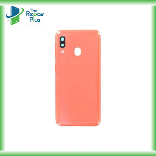 For Samsung Galaxy A20e A202 Replacement Rear Battery Cover with Adhesive (Orange) The Repair Plus