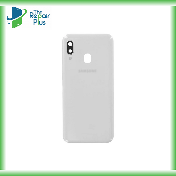 For Samsung Galaxy A20e A202 Replacement Rear Battery Cover with Adhesive (White) The Repair Plus