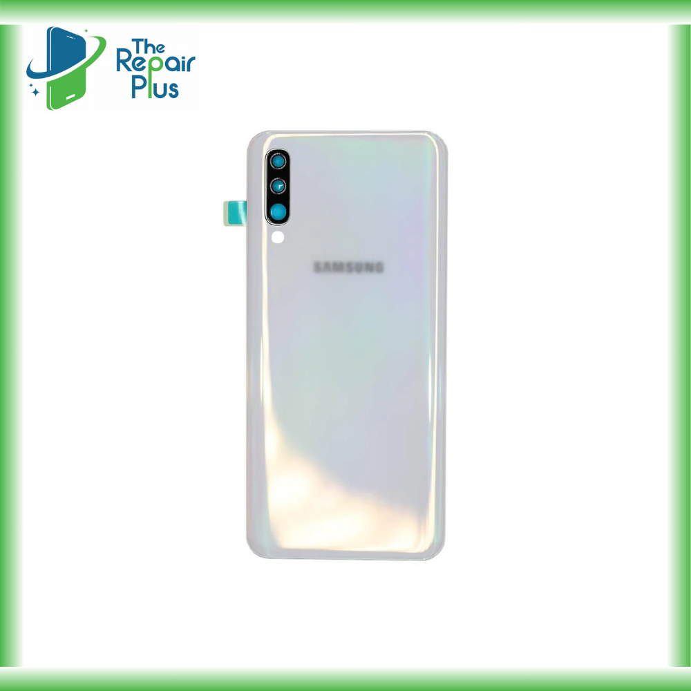 For Samsung Galaxy A50 A505 Replacement Rear Battery Cover with Adhesive (White) The Repair Plus