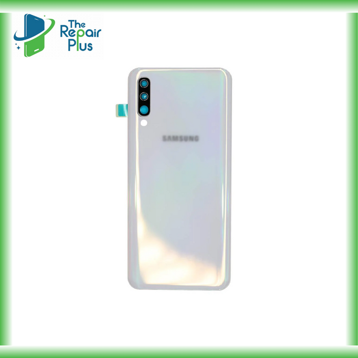 For Samsung Galaxy A50 A505 Replacement Rear Battery Cover with Adhesive (White) The Repair Plus