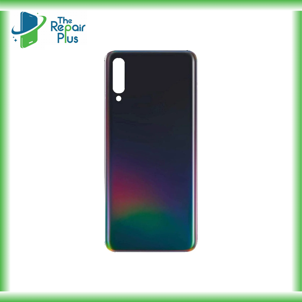 For Samsung Galaxy A70 A705 Replacement Rear Battery Cover with Adhesive (Black) The Repair Plus