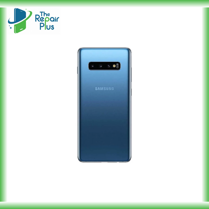 For Samsung Galaxy S10 Plus Replacement Rear Battery Cover with Adhesive (Prism Blue) The Repair Plus