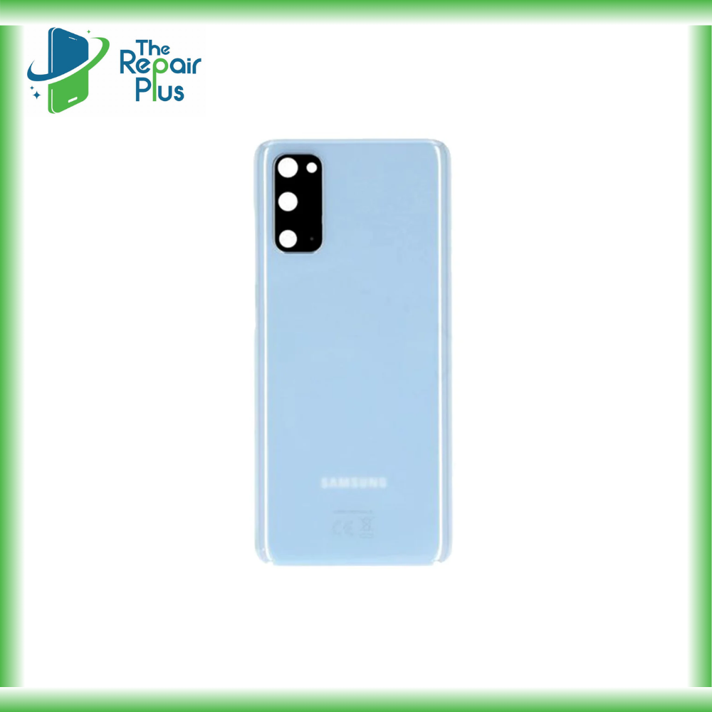 For Samsung Galaxy S20 Replacement Rear Battery Cover Including Lens with Adhesive (Cloud Blue) The Repair Plus
