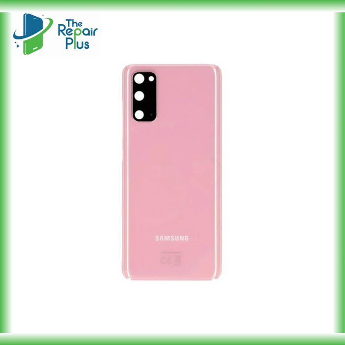 For Samsung Galaxy S20 Replacement Rear Battery Cover Including Lens with Adhesive (Cloud Pink) The Repair Plus